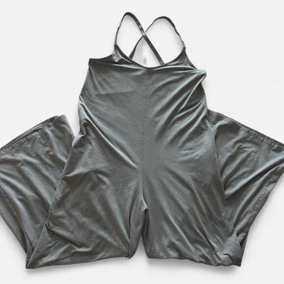 Fabletics Cloud Jersey Grey Wide-Leg Jumpsuit (XL) - Picture 1 of 5